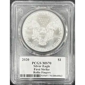 2020 $1 Silver Eagle First Strike Legends of Life Rollie Fingers Rollie Fingers