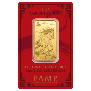 2026 1oz PAMP Gold Bar - Year of the Horse (2)