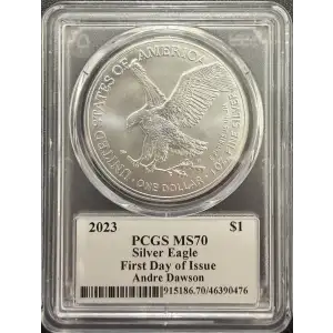 2023 $1 Silver Eagle Legends of Life First Day of Issue Andre Dawson Andre Dawson
