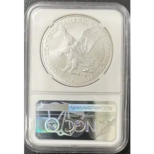 2021 W Burnished Silver Eagle NGC MS-70 Eagle Landing T-2 First Day of Issue