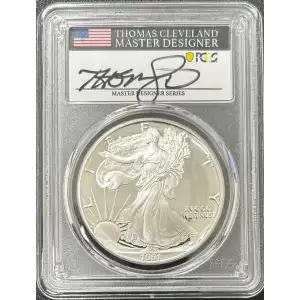 1991-S $1 Silver Eagle Thomas Cleveland Master Design, DCAM