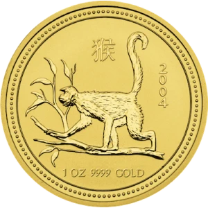 2004 1oz Australian Perth Mint Gold Lunar: Year of the Monkey (2)
