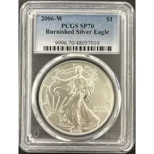 2006 W Burnished Silver Eagle PCGS SP-70