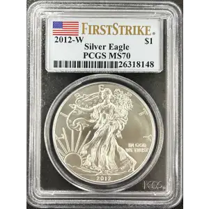 2012 W Burnished Silver Eagle PCGS MS-70 FIRST STRIKE (2)