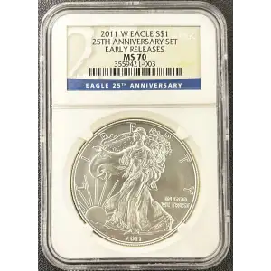 2011 W 25TH ANNIVERSARY SET EARLY RELEASES OFFICIAL US MINT SET (2)