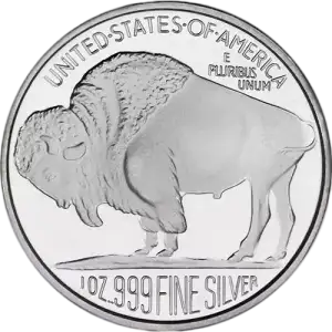 1 oz Silver Buffalo Round Type 1 (In capsule) (2)