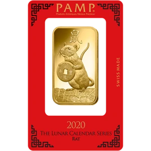 100g PAMP Gold Bar - Lunar Rat