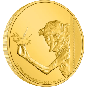HAPPRY POTTER- 2021 1oz Classic Dobby The House Elf Gold Coin (2)
