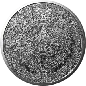 1 oz Aztec Calendar Silver Round (2)