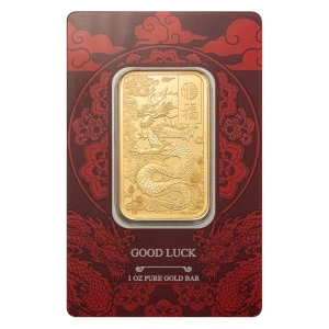 2026 1oz PAMP Gold Bar - Good Luck Yellow Dragon (2)