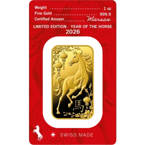 1oz Heraeus Minted Gold Bar - Year of The Horse (2)