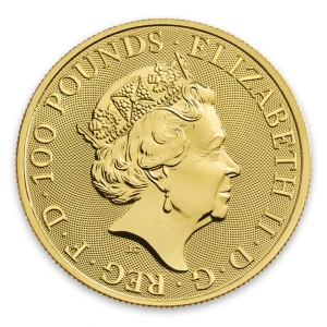 2021 1oz Gold Britain Queen's Beast - The White Greyhound (2)