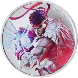 2022 Tuvalu 1 oz Silver Colorized Street Fighter: RYU By the Perth Mint (2)