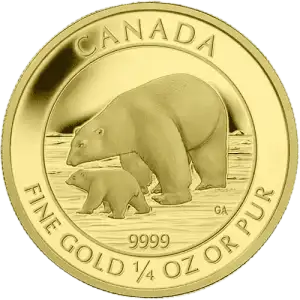2015 1/4 oz Canadian Gold Polar Bear & Cub (2)