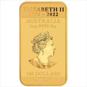 2023 Australian Perth Mint 1oz Dragon Gold rectangular coin (2)
