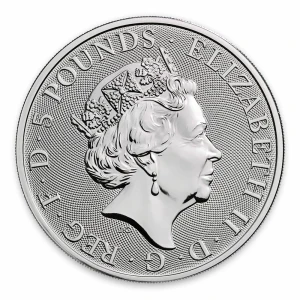 2019 2oz Silver Britain Queen's Beast: The Yale of Beaufort (2)