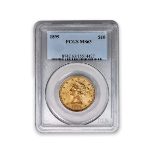 Liberty Head $10 (1838 - 1907) - PCGS - MS63
