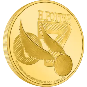 HARRY POTTER - 1/4oz Classic Golden Snitch Gold Coin (2)