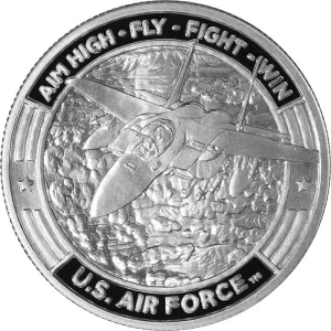 US Air Force F-15 Fighter Jet & Guy Harvey 1 oz Silver Round (.999 Pure) (2)