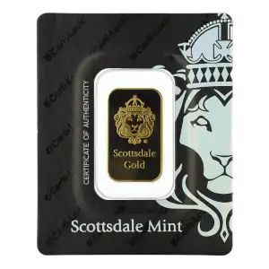 Scottsdale Mint 10g Gold Lion Bar in Certilock (2)