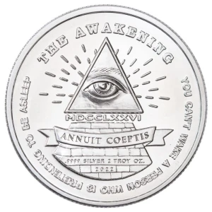 2022 2oz Nuie The Awakening House of Cards Round Silver Coin (2)